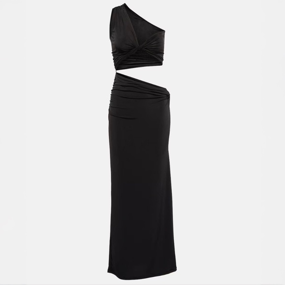 Jade Swim NWT, Black one-shoulder cutout maxi dress S - Picture 5 of 11